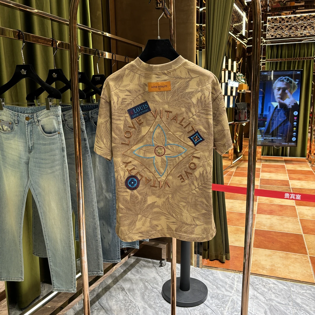 【火焰专属】 2025夏季宽松百搭英伦风高端刺绣短袖25295