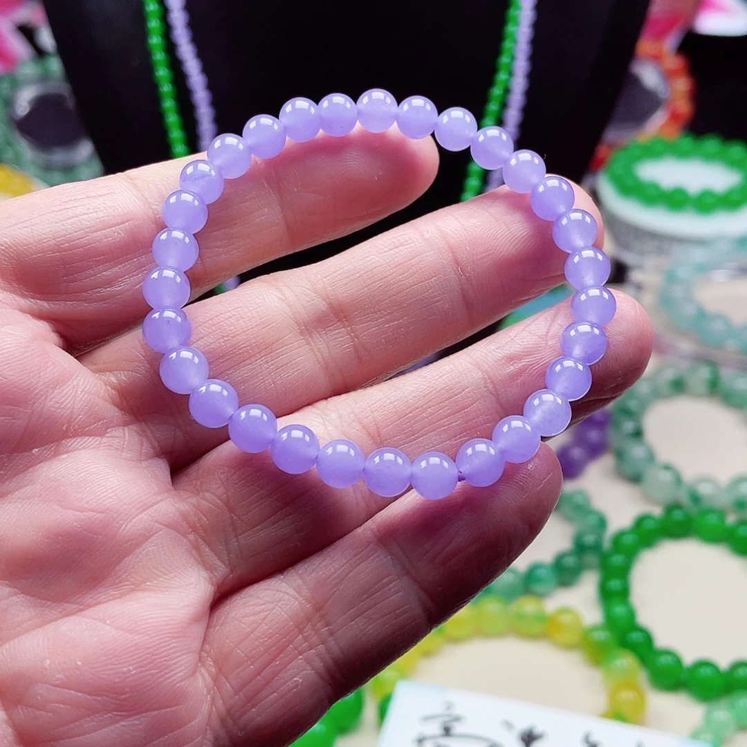 翡翠未镶嵌颈饰卡6翡翠珠链男女款05