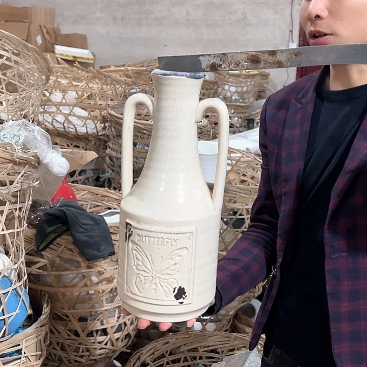 瓶高度38厘米口径6厘米微瑕捡漏针眼