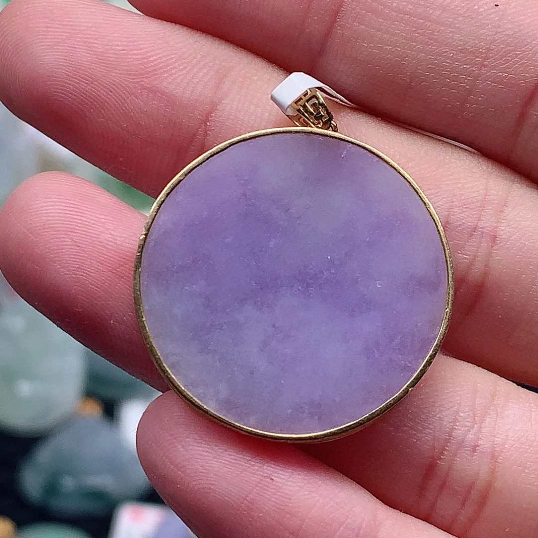 颈饰18K金镶嵌翡翠翡翠吊坠