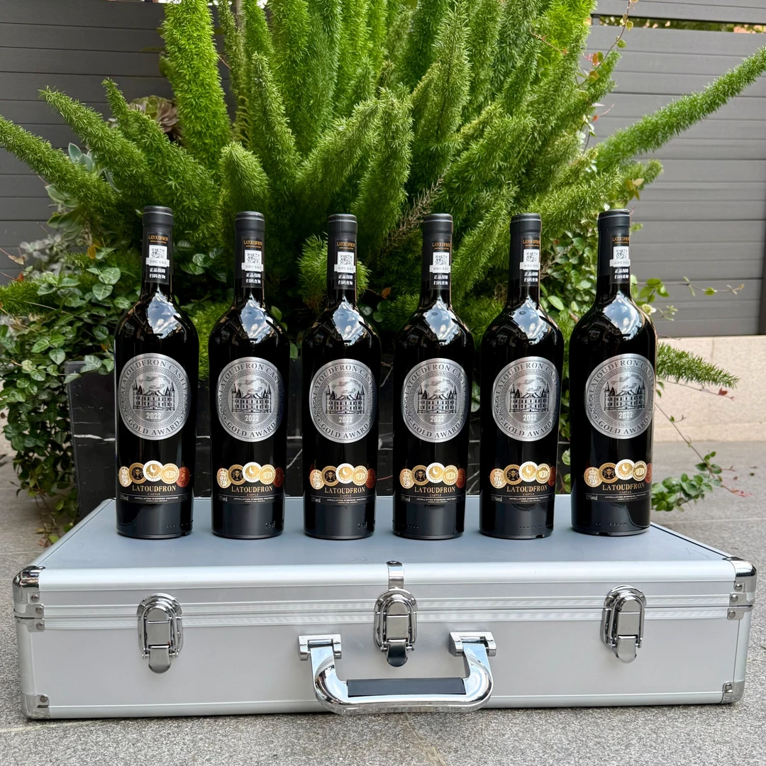 【朱庄主】拉图德弗龙城堡金奖干红葡萄酒750ml*6瓶铝合金手提箱