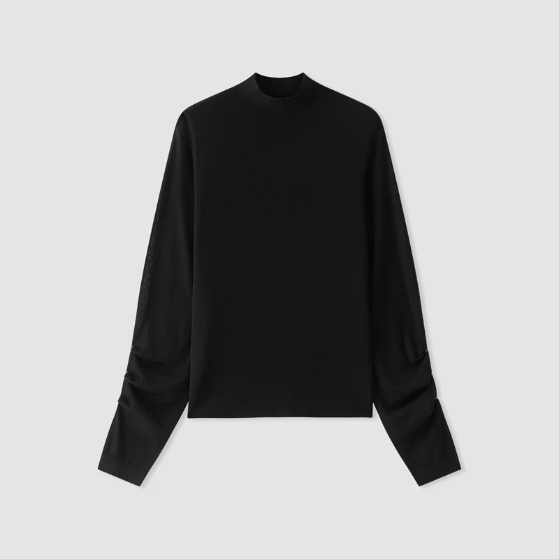 【冬姐自主品牌】VOR 100支精纺100%绵羊毛18针高领针织衫V25300117