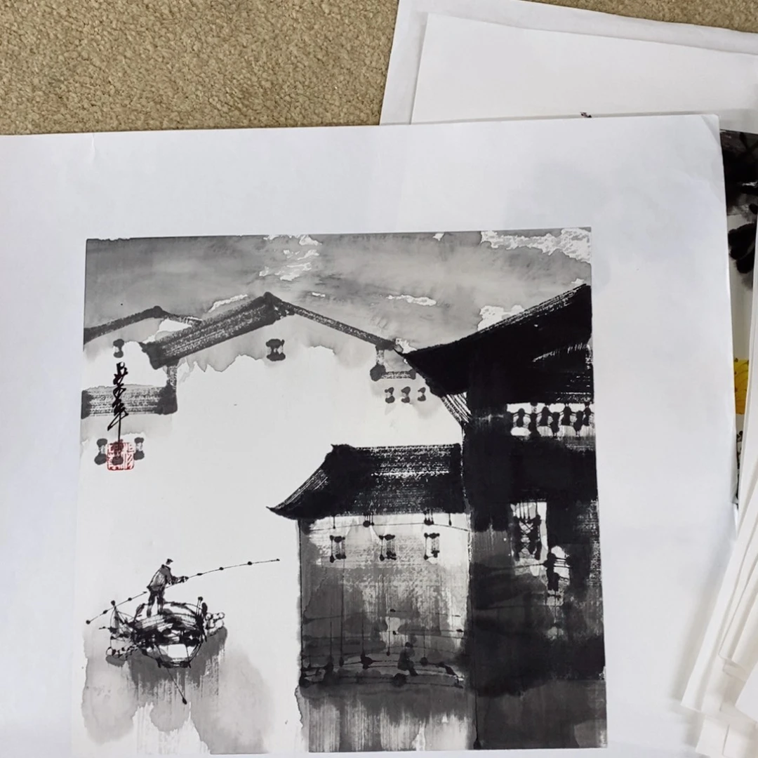 国画八*国画山水34斗方 杨世华 琪