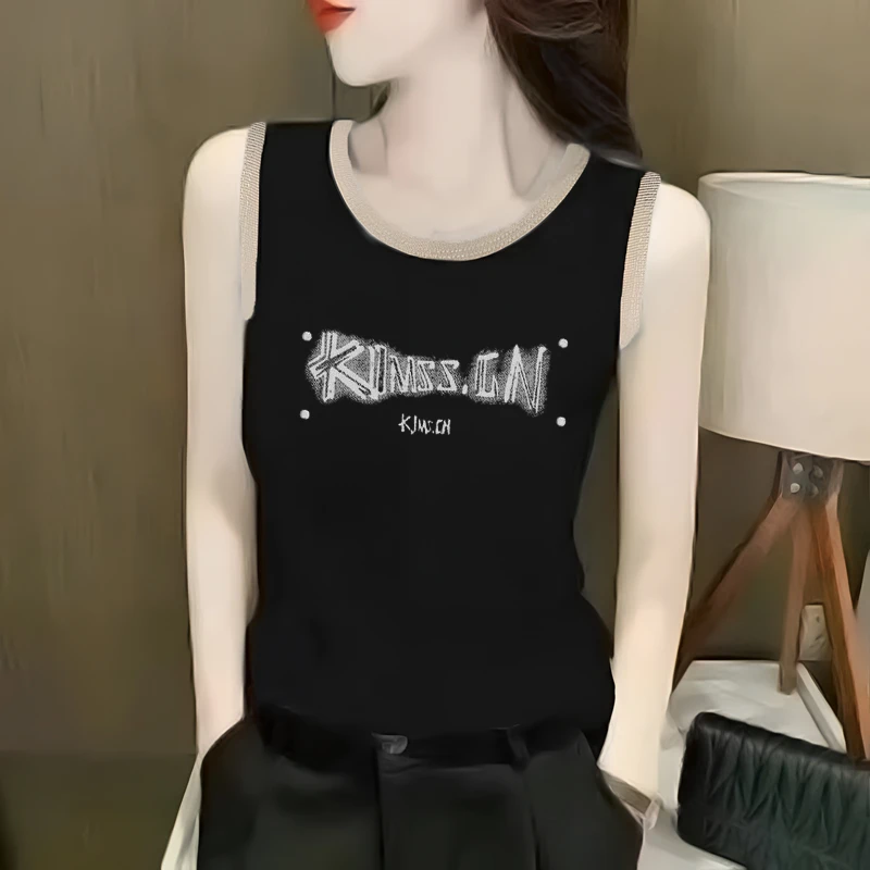 100%纯棉背心式女新款大码修身妈妈薄款吊带打底衫全棉无袖上衣服