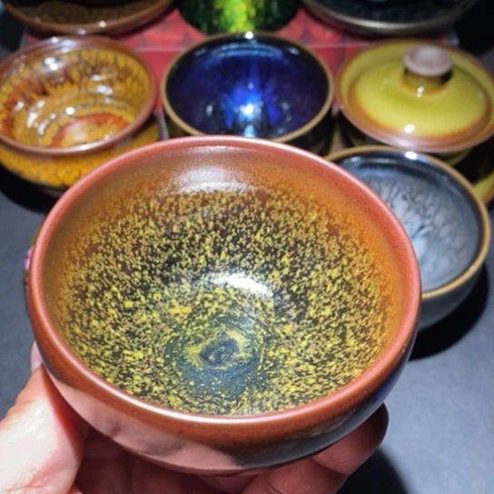 茶盏建盏主人杯杯茶壶盖碗品茗杯002