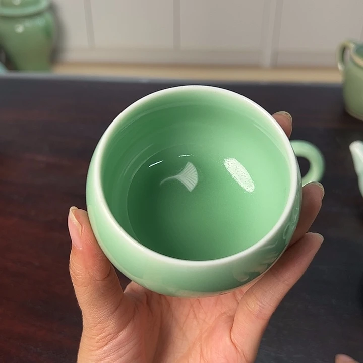 龙泉云间青瓷小米茶器