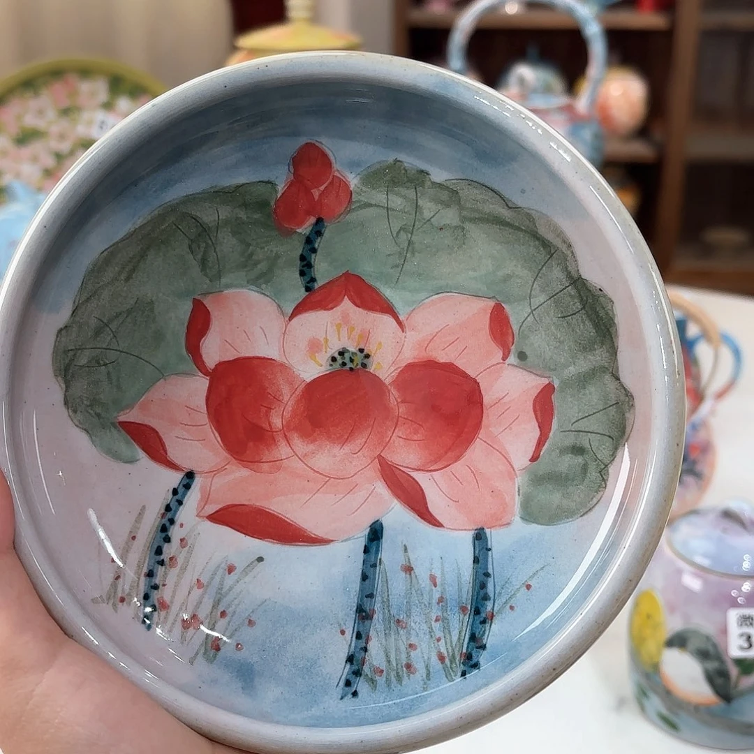 景德镇手绘高温釉下彩陶瓷茶具