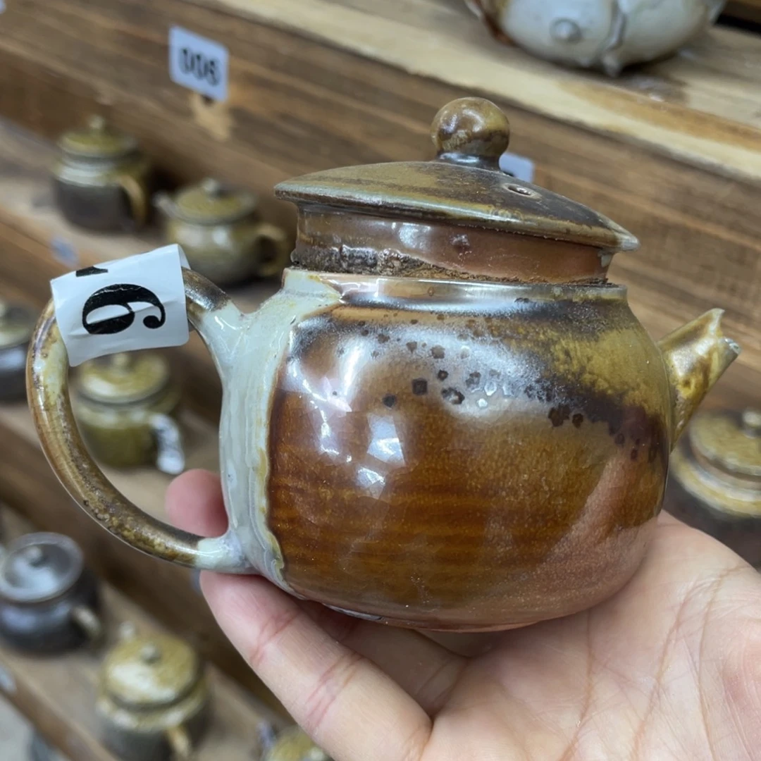 陶纯手工柴烧茶壶茶具瑕瑕