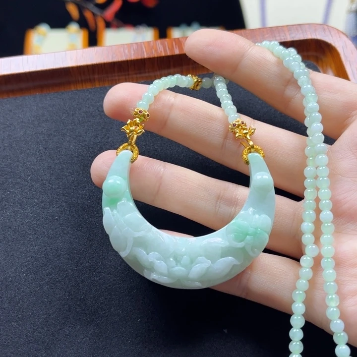 翡翠未镶嵌项链天然翡翠