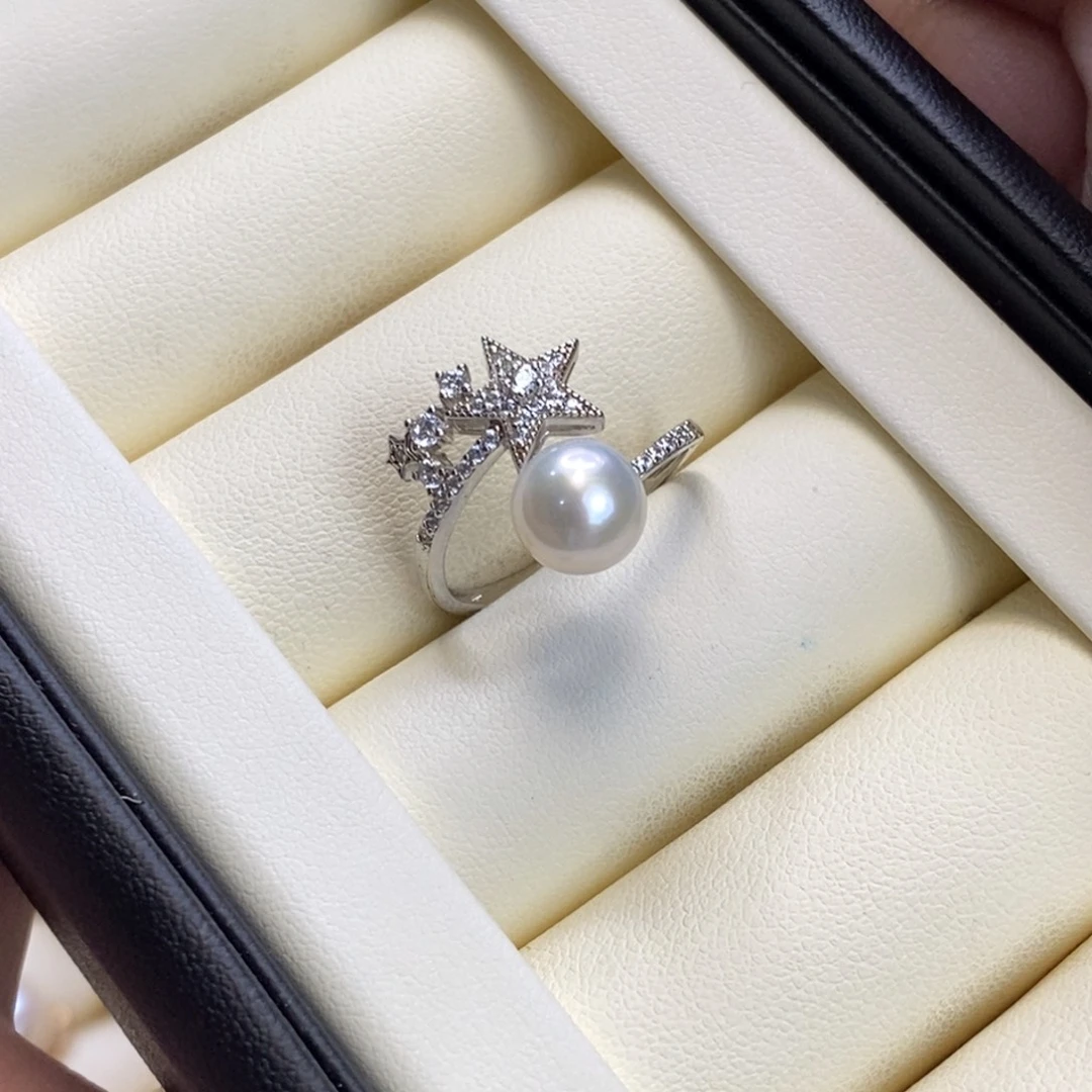 *****银S925镶嵌淡水珍珠戒指