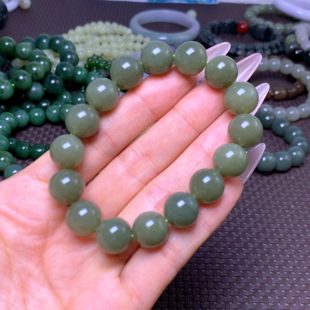 和田玉未镶嵌手串卡12