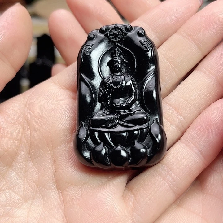 和田玉手链未镶嵌观音牌