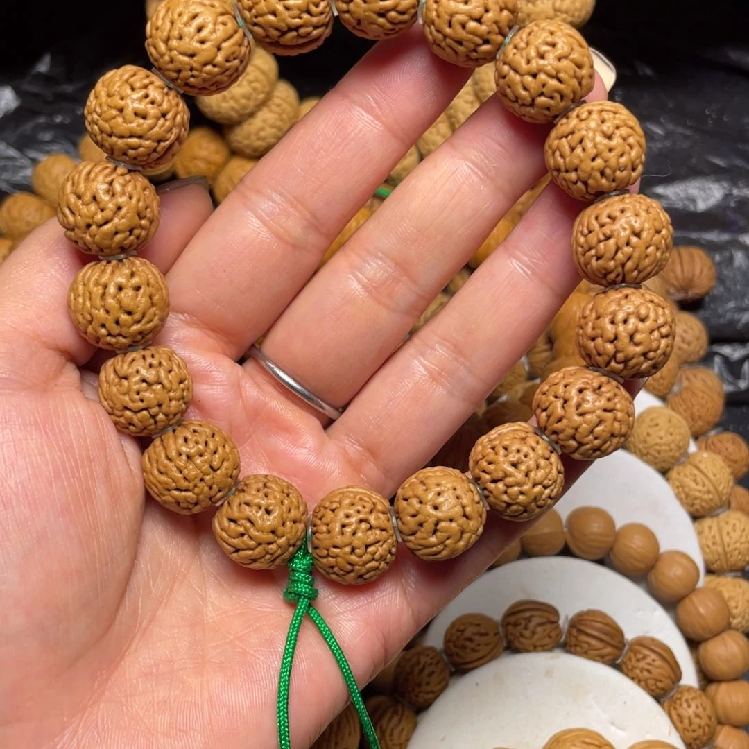 桃木桃核手串16+野生麒麟纹