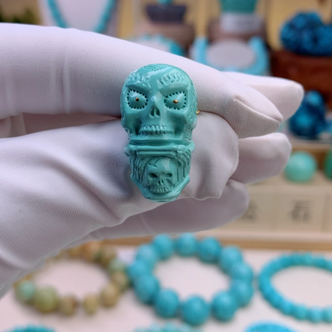 绿松石未镶嵌挂件