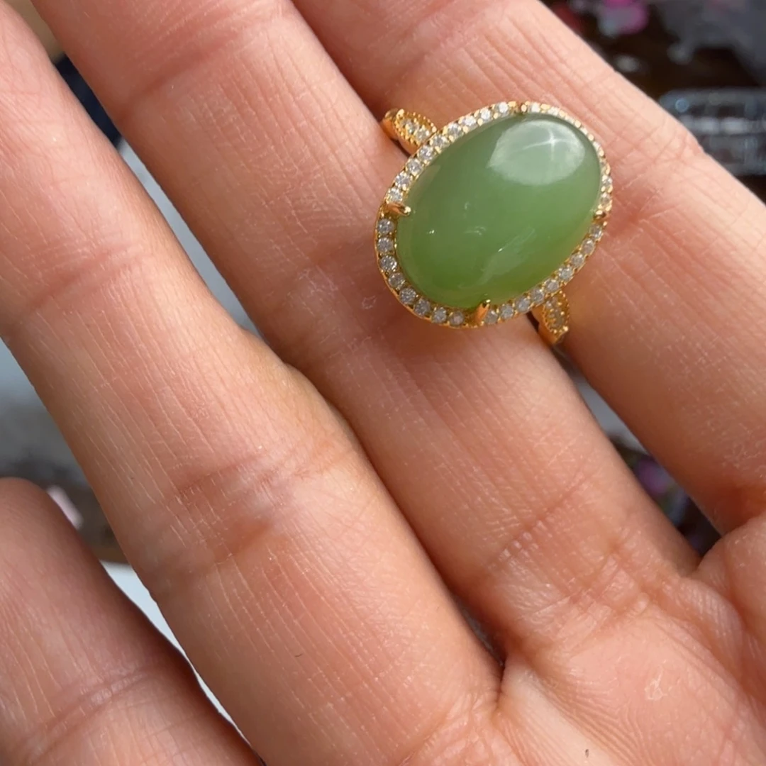 和田玉银S925镶嵌颈饰碧玉戒指华妃多样性拍一发一