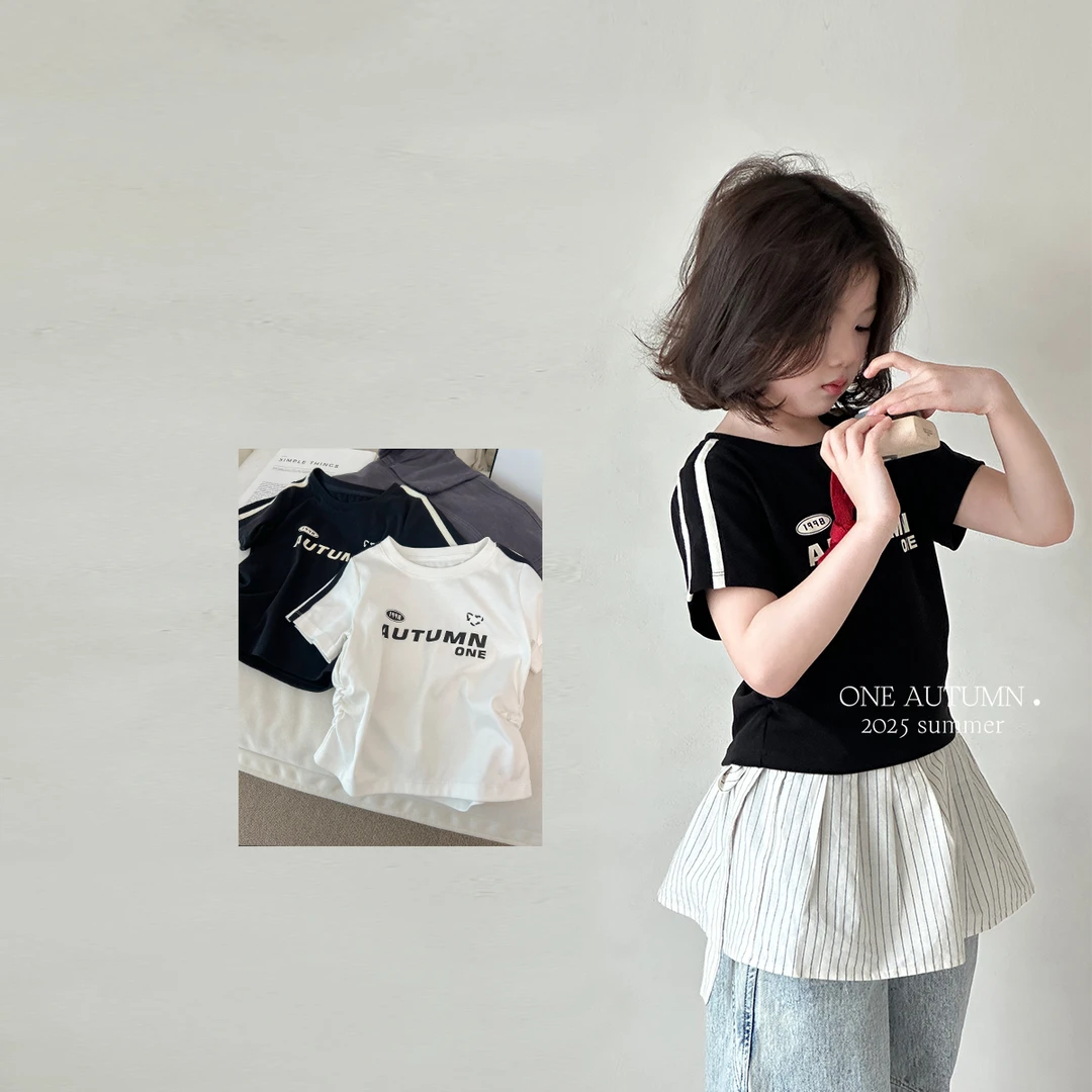 现货「壹秋.ONE AUTUMN」【全场焦点】】收腰短款T恤女童夏【CP166】
