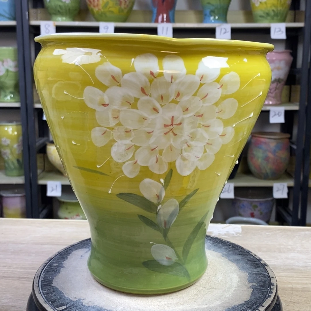 景德镇手工手绘陶瓷花盆