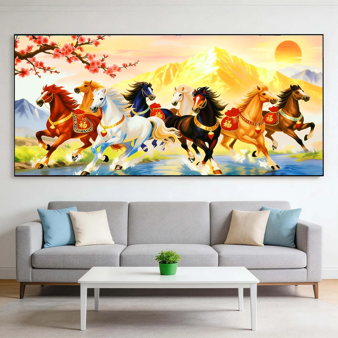 【送工具包+卷布管三件套】马到成功金山版46色满绣220X90cm