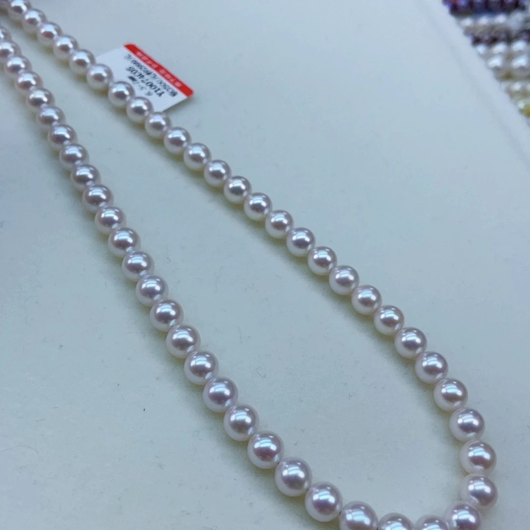 6.5/7正圆镜面天女光毕业大证银S925镶嵌淡水珍珠