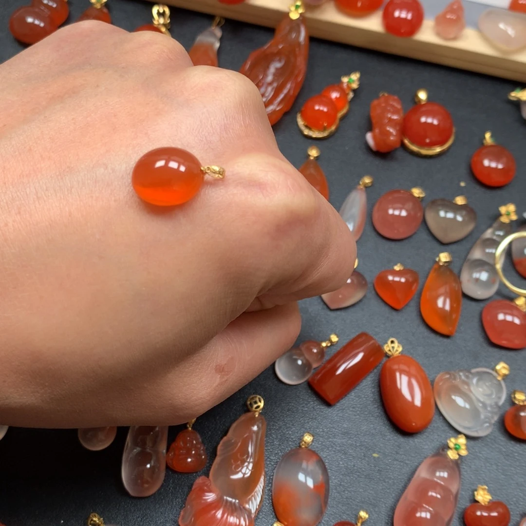 南红玛瑙未镶嵌项链