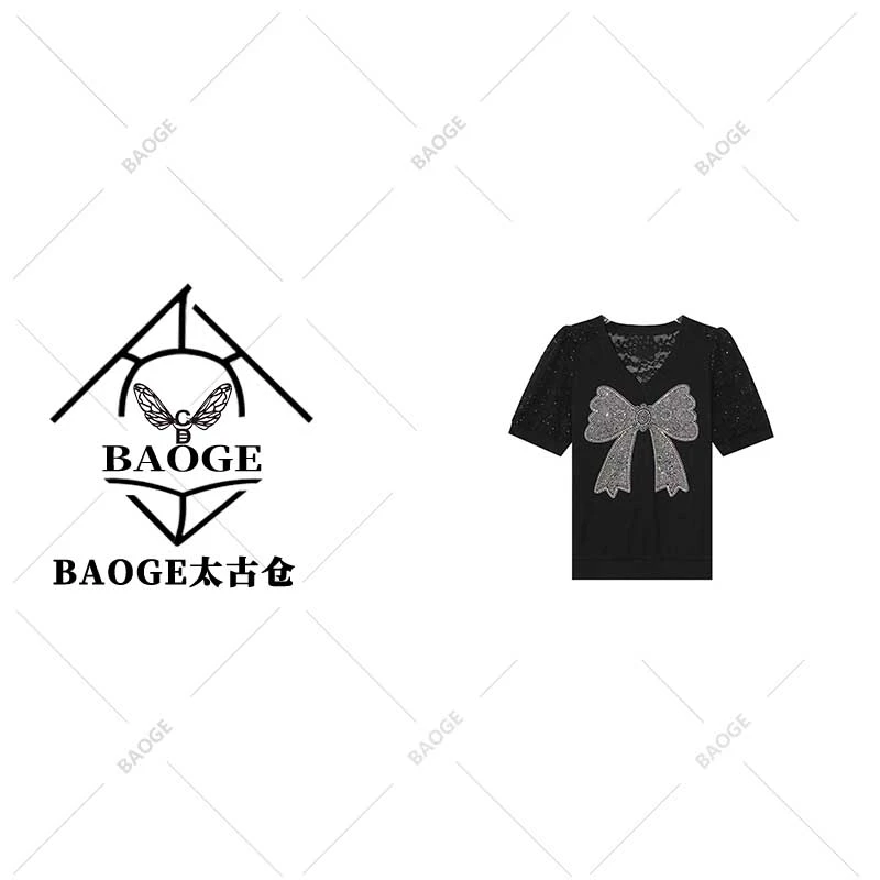 【BAOGE太古仓】A97853新款洋气百搭休闲短袖