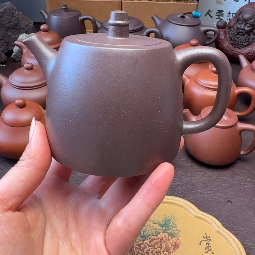 紫砂茶壶特练紫泥 汗铎  230微瑕