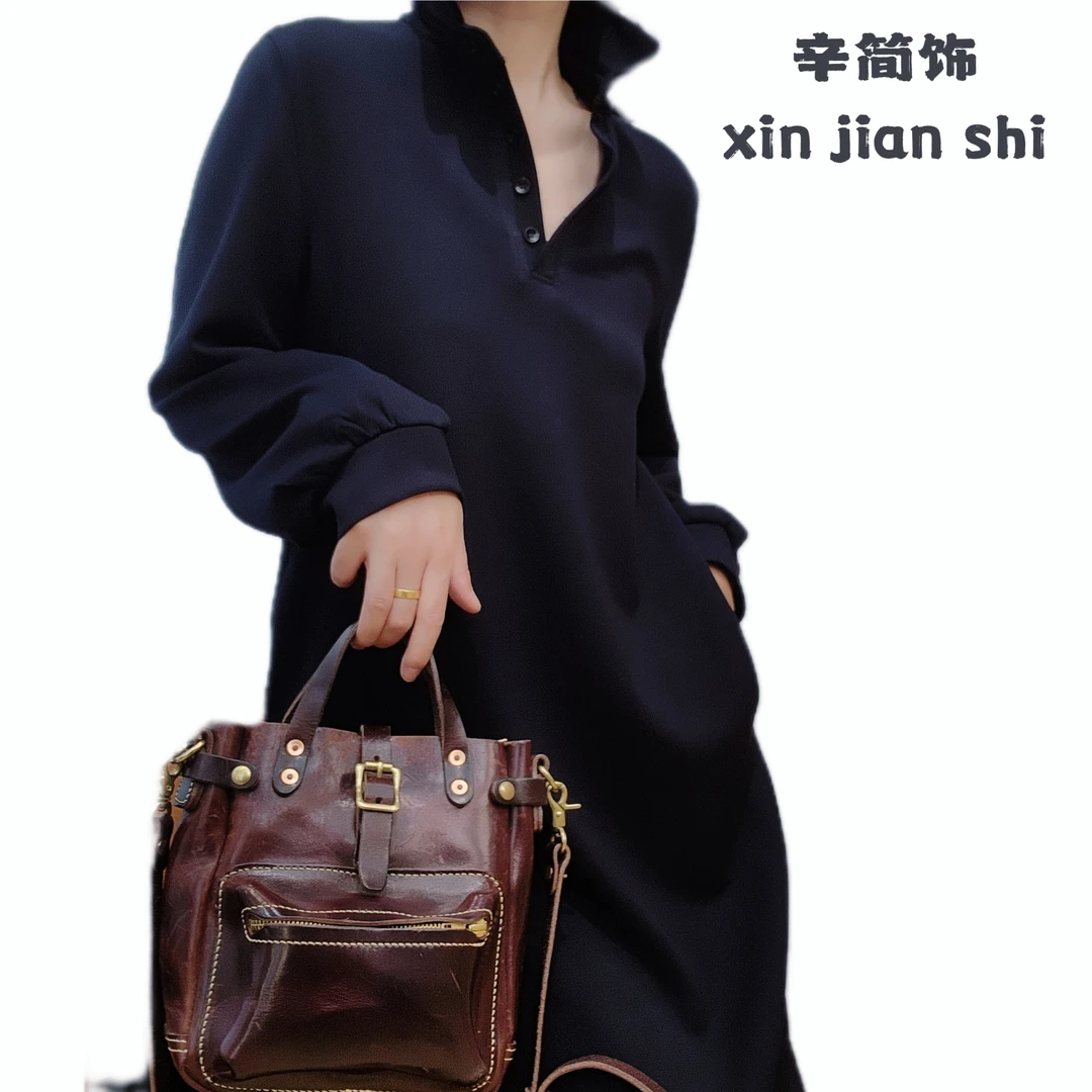 【简简推荐】-休闲简约百搭气质短袖连衣裙-6666