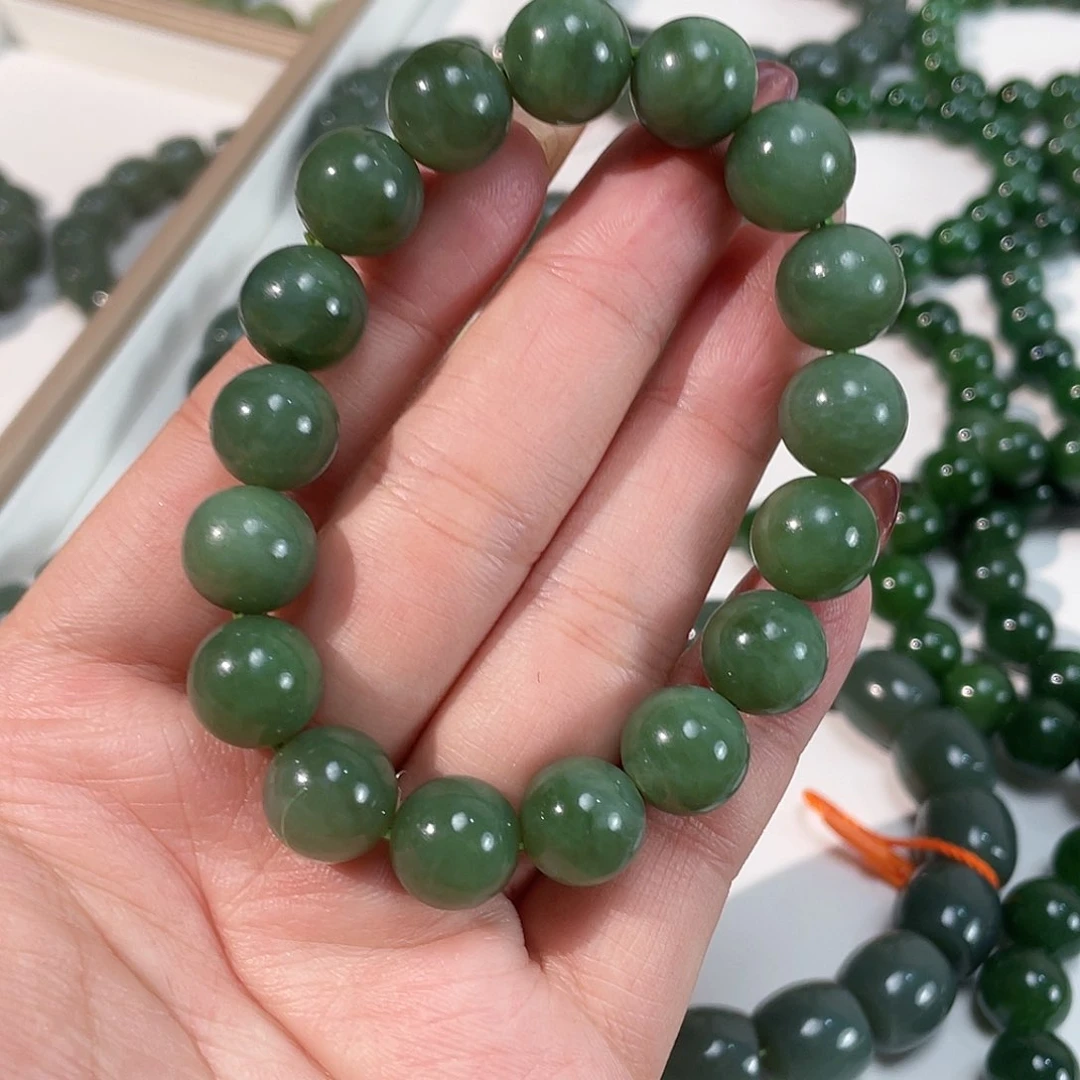 和田玉（碧玉）手链未镶嵌12