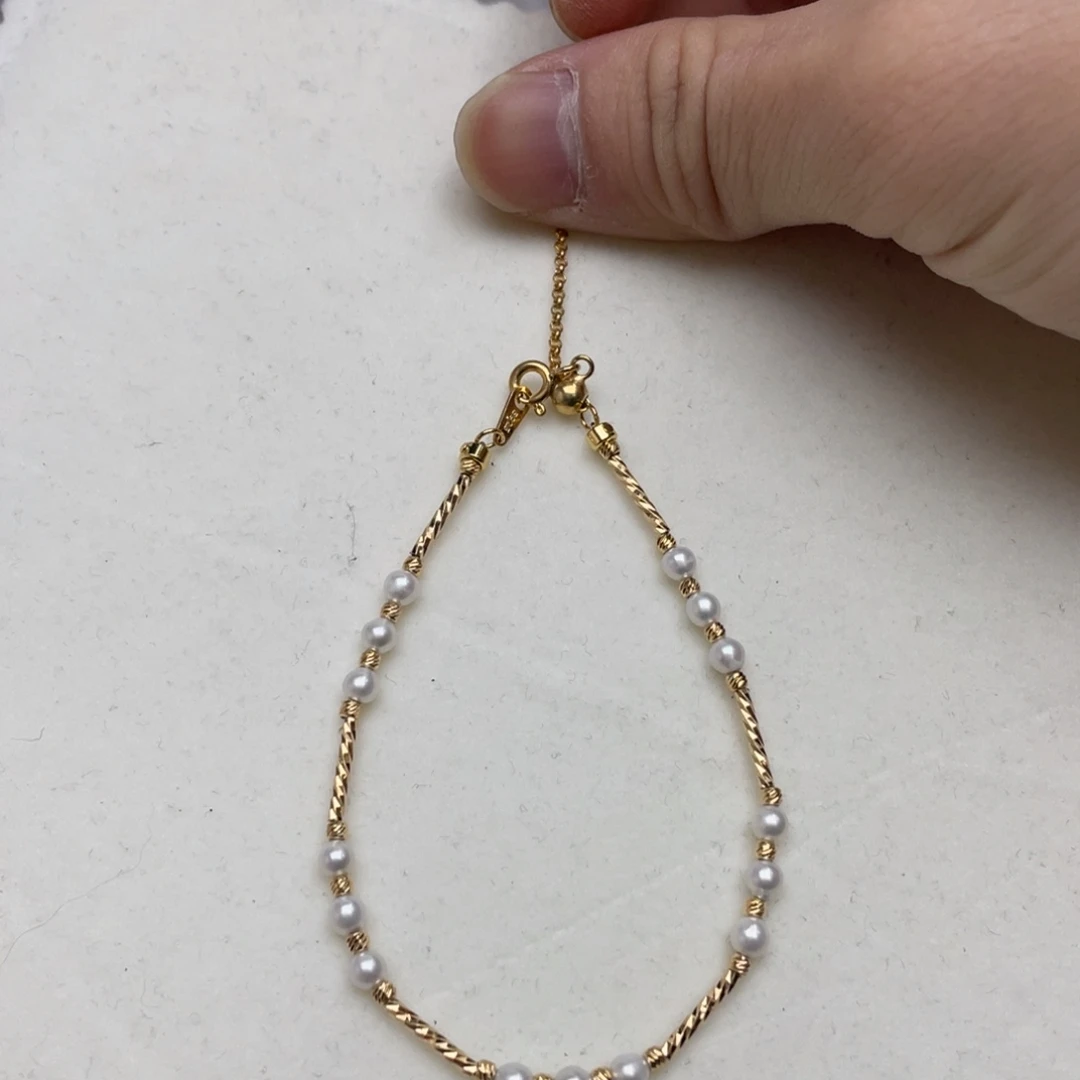 银S925镶嵌手绳海水珍珠
