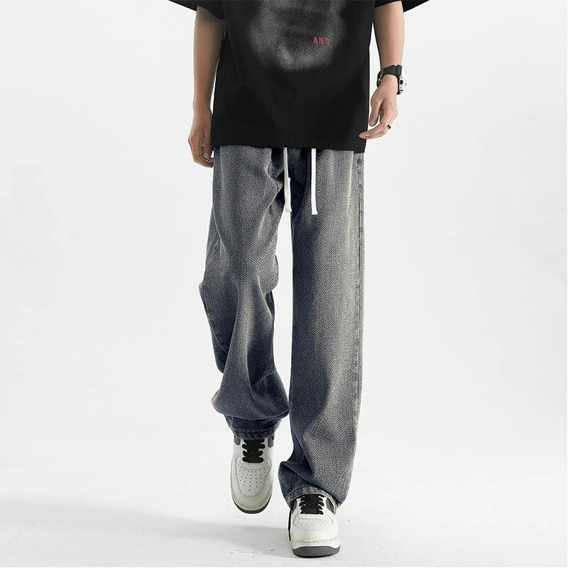 特批P38星空纹牛仔裤休闲直筒长裤-8021无影墙