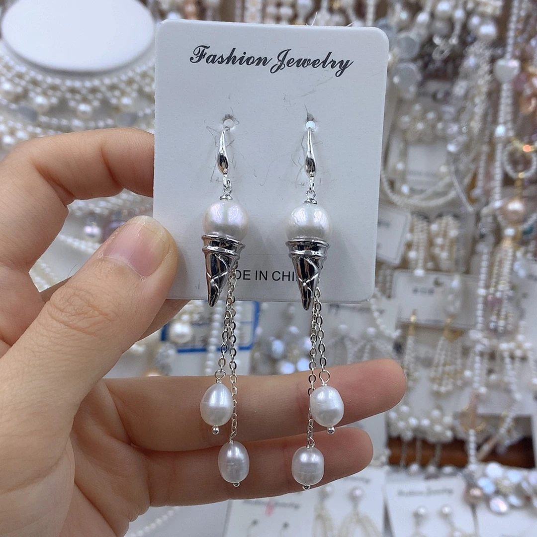 淡水珍珠项链耳饰银S925镶嵌