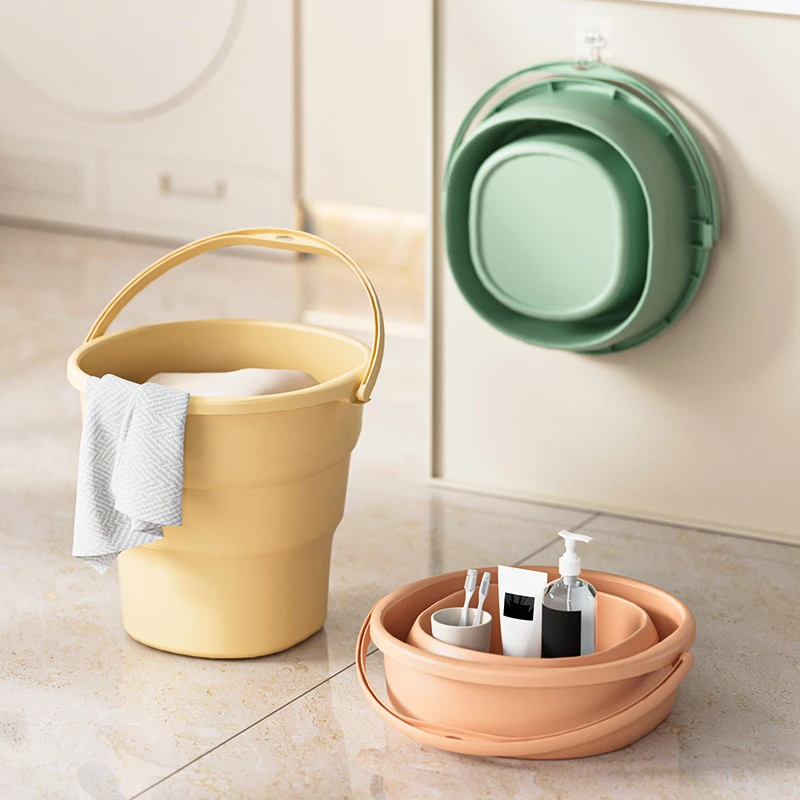 可折叠水桶车载便携式户外折叠加厚大小号桶盆套装学生宿舍洗衣盆