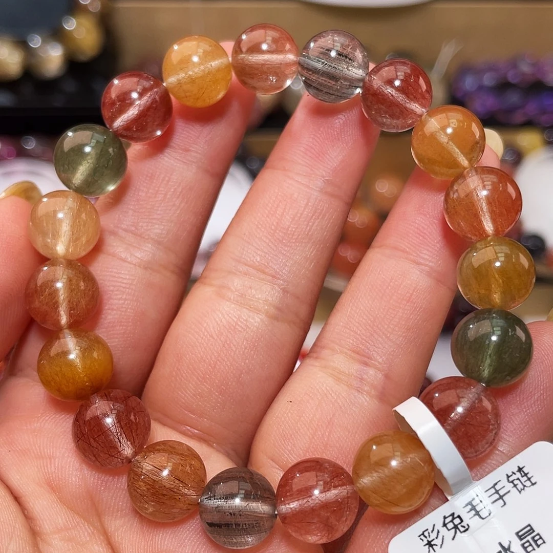 水晶手链未镶嵌彩兔毛11