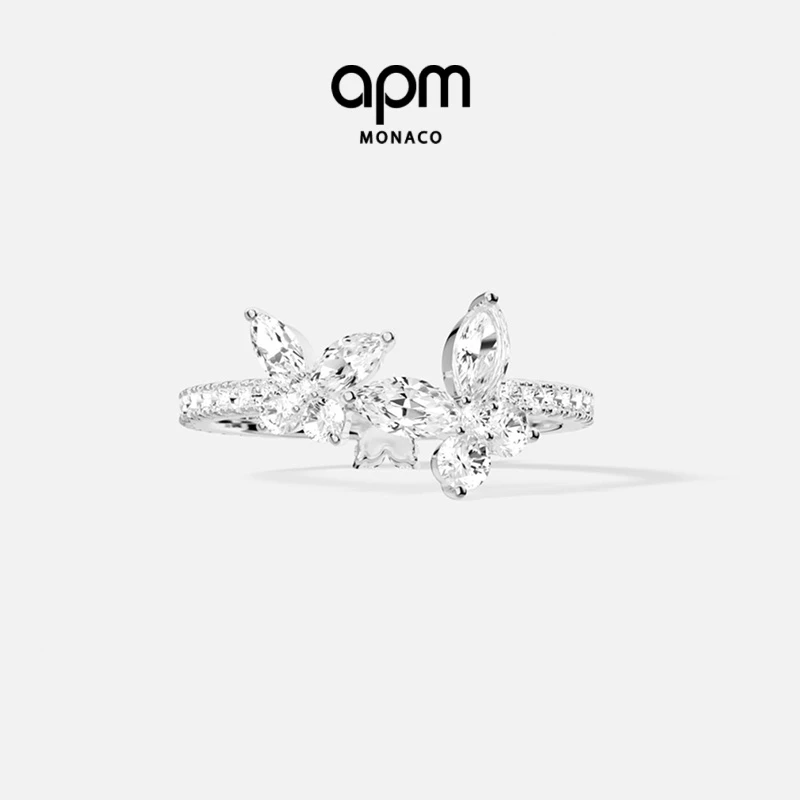 APM Monaco 轻奢双蝴蝶设计饰品对戒轻奢高级感配饰
