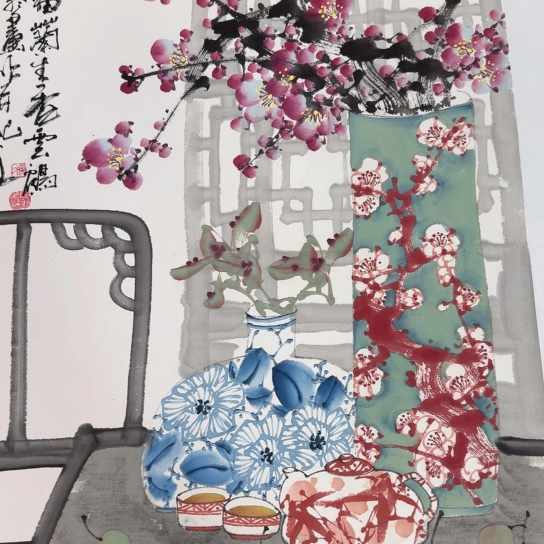 国画国画作品山水花鸟纯手绘