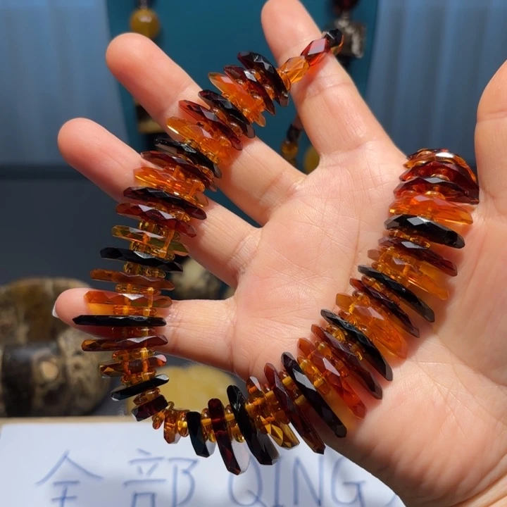 琥珀未镶嵌颈饰波兰设计琥珀蜜蜡