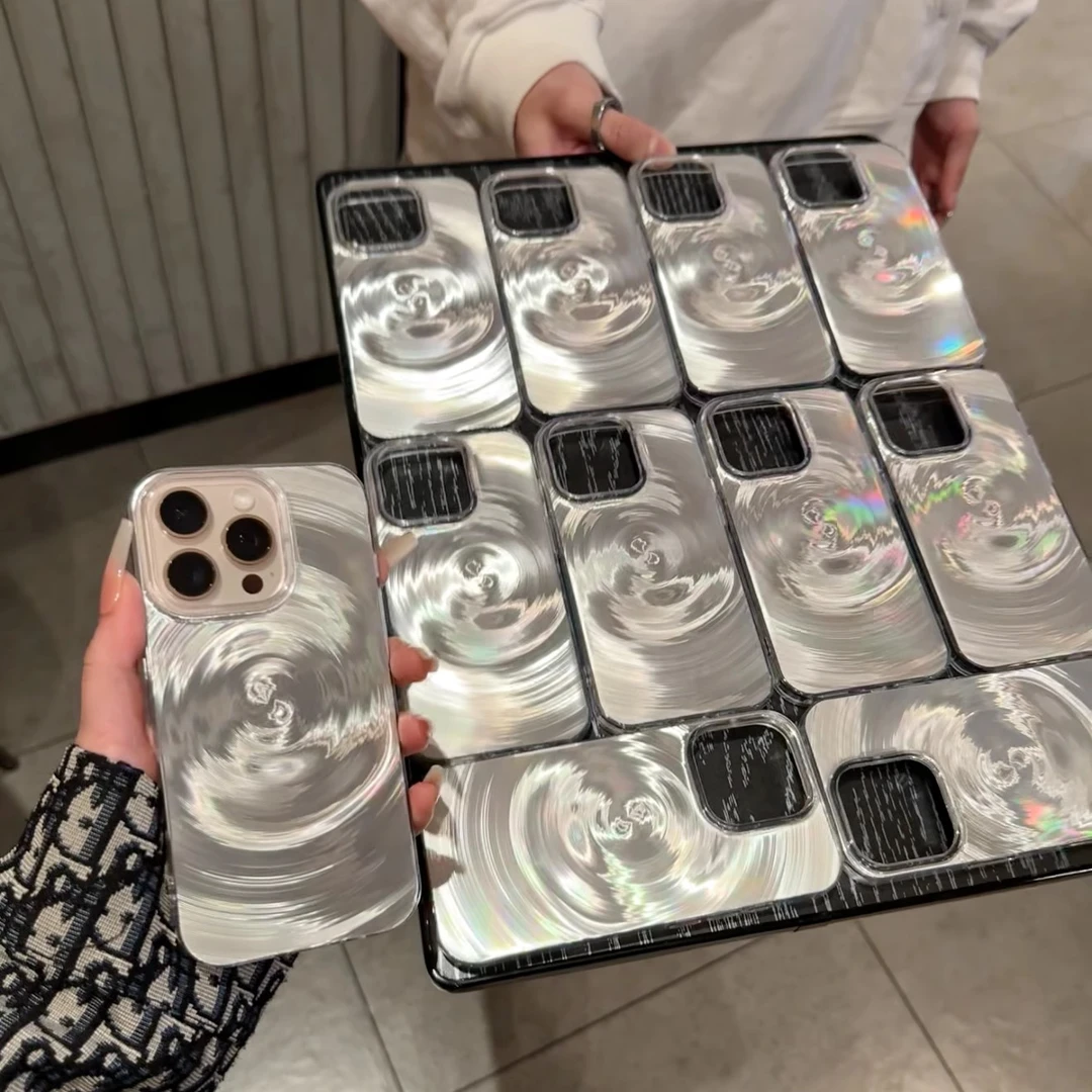 炫彩流光漩涡适用iphone13苹果16手机壳15promax小众14个性12镭射