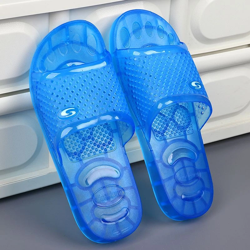 水晶拖鞋一字凉拖鞋男居家拖鞋塑料拖鞋夏季简约室内防滑浴室洗澡