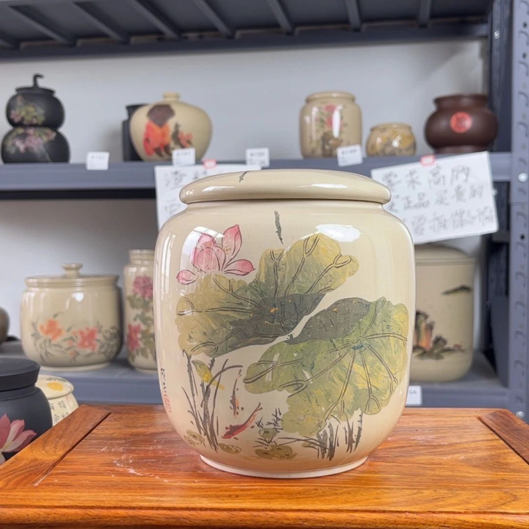 白泥水亮光存茶罐醒茶罐多道