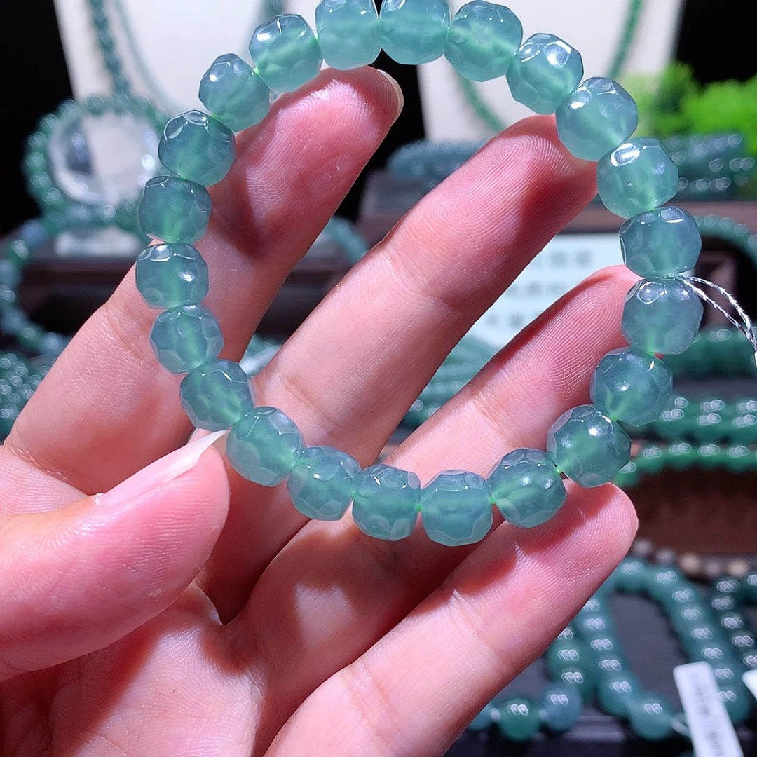 翡翠未镶嵌手链天然a货翡翠手串9+