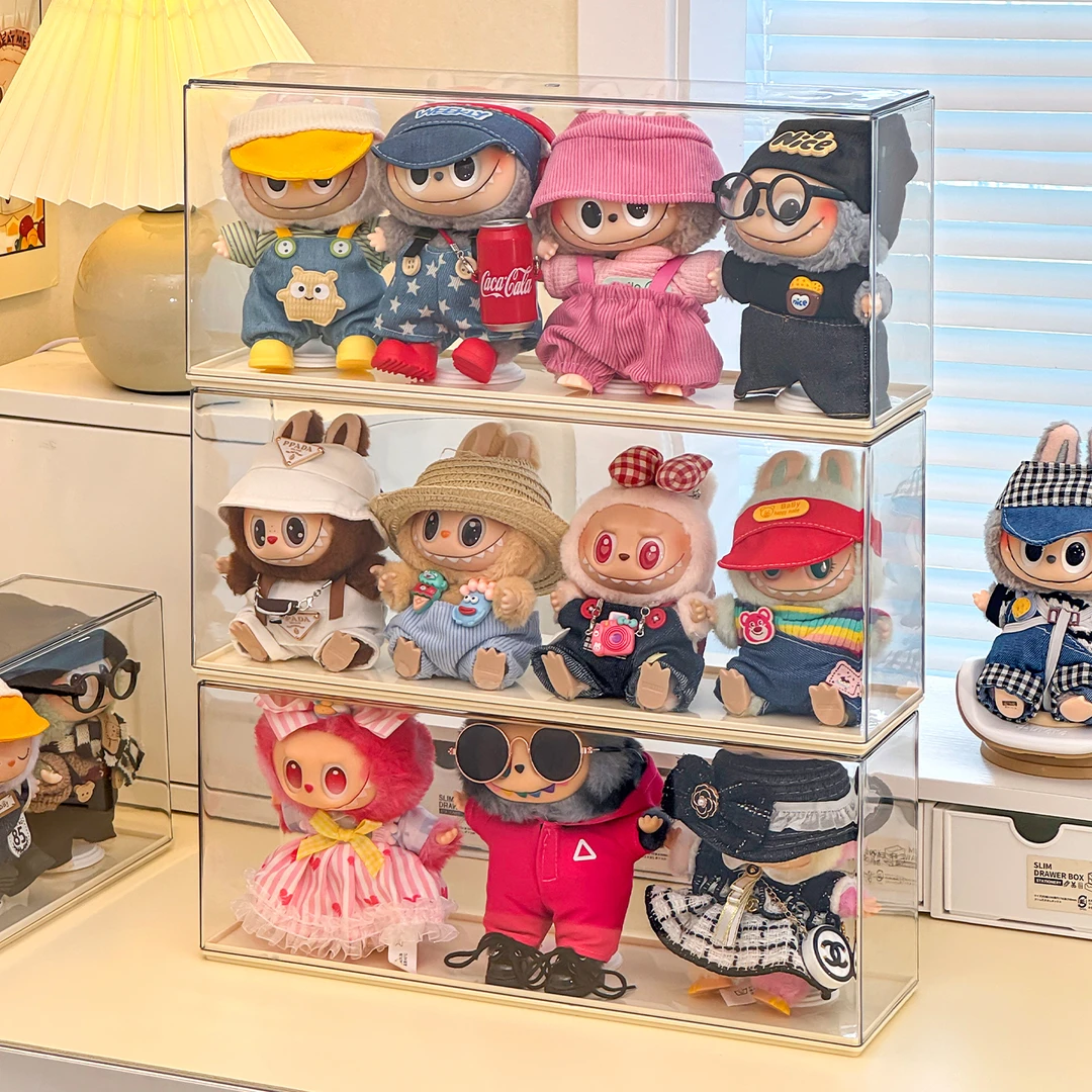 【唯兮】labubu展示盒拉布布挂件收纳盒搪胶娃娃防尘罩玩偶摆件娃柜