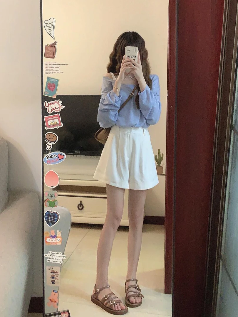 夏装搭配一整套2025酷盐系炸街欧货时尚洋气防晒罩衫短裤三件套装