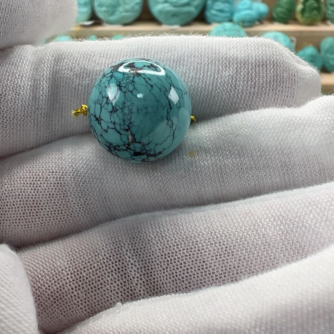 未镶嵌绿松石圆珠15mm