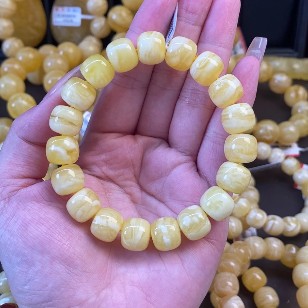 未镶嵌颈饰琥珀虎皮老型12