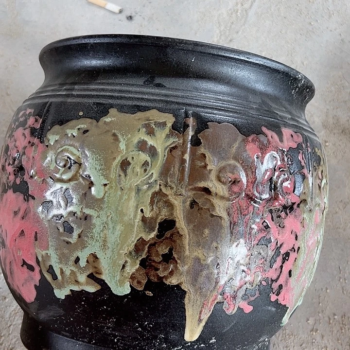 紫砂花盆高25口25