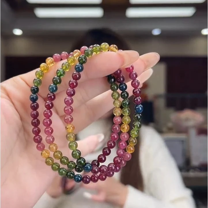 01511840碧玺/未镶嵌5mm+碧玺多圈40多样性发货