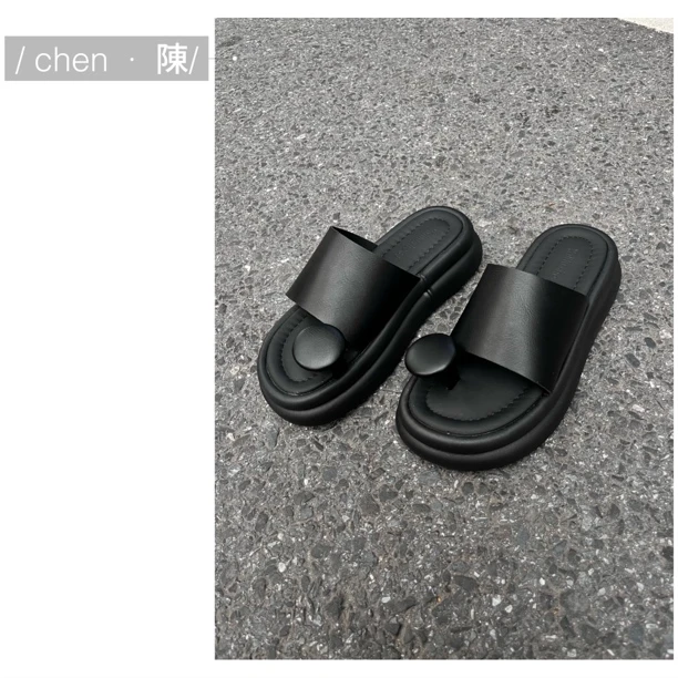 chen·陳夏季新款【厚底套脚】懒人拖鞋