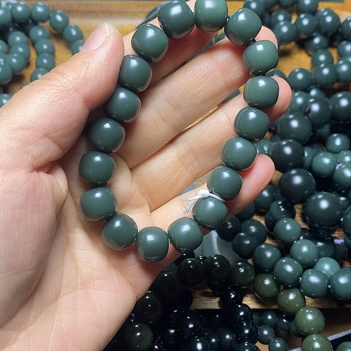 和田玉（青玉）未镶嵌手链和田玉青海格力木极限细卡11*12