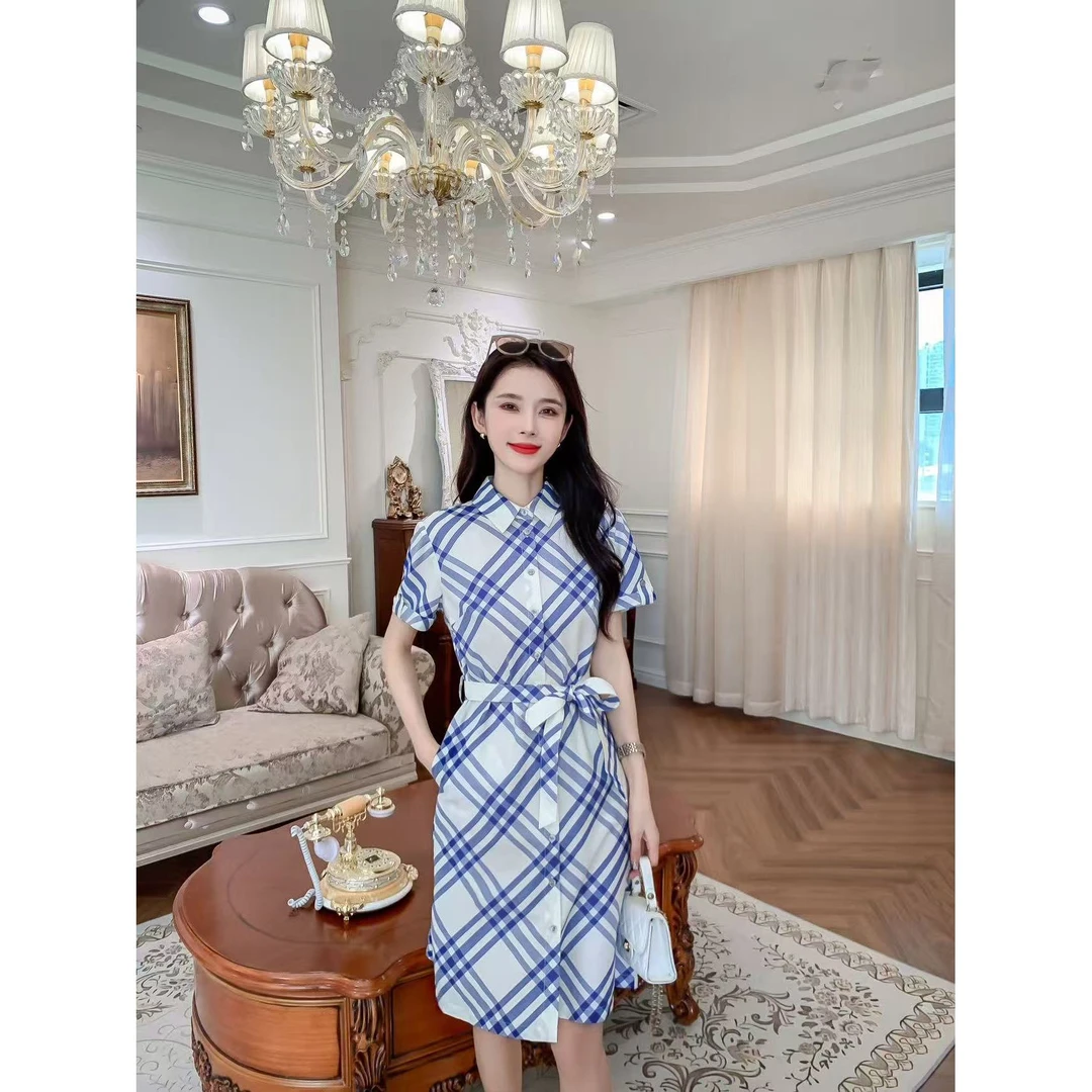 时尚英伦商务休闲街头短袖连衣裙185008