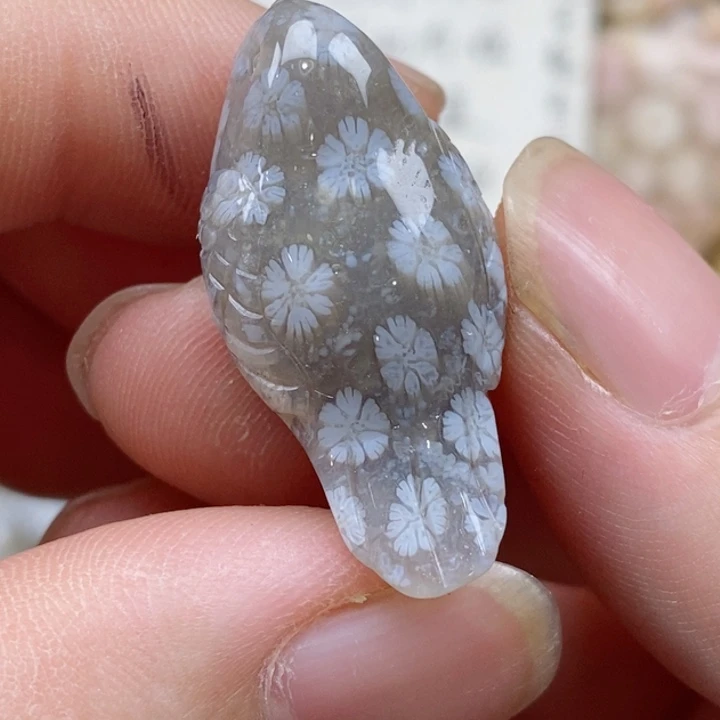 颈饰未镶嵌硅化珊瑚（珊瑚玉）